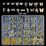 2800pcs Luxury Shiny Diamond Nail Art Rhinestones Crystal Decorations Set AB Glass 1pcs Pick Up Pen In Grids Box 21 Shape