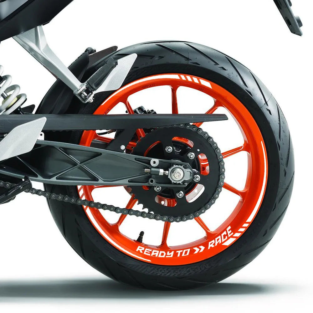 For KTM Duke 390/690/890/1290 Ready to Race 17" Motorcycle Wheel Sticker Motocross Stripe Rim Decal AutoBike Tape Accessories