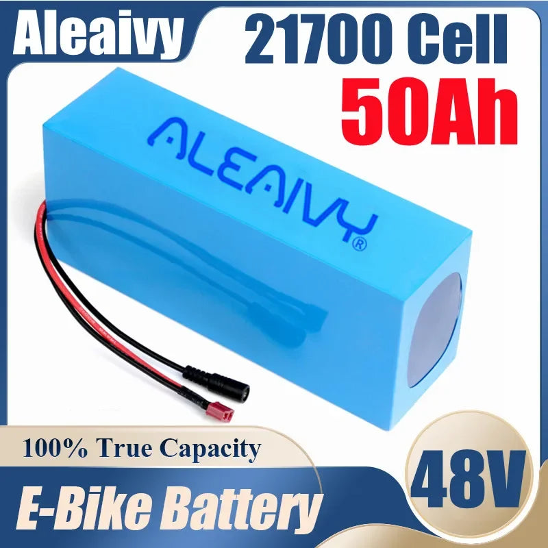 48V 50Ah 40Ah 35Ah 30Ah  20Ah 25Ah Electric Bike 21700 Lithium Battery Pack for 1000W 1500W 2000W 2500W E-Bike Battery