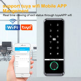 WIFI TUYA App Biometric Fingerprint Access Controller Keypad IP66 Waterproof RFID IC Card Standalone Door Access Control System