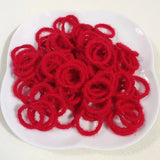 [100 Packs] Baby Rubber Band Does Not Hurt The Hair Small Thumb Ring High Elastic Thread Toddler Seamless Scrunchies Set