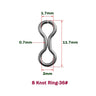 CF Lure Hard bait 30~46 Size DIY Stainless Steel 8 Knot Ring Customizable Jointed Ring Fishing