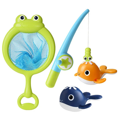 Cute Baby Bath Toy Kids Fishing Toy Set Magnetic Parent-child Interactive Game Swimming Pool Water Play Toy for Children Toddler