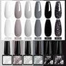 6Pcs Metallic Gel Nail Polish Set Mirror Metal Color Gel Polish Semi Permanent Varnish Soak Off UV LED Gel Nail Art Manicure