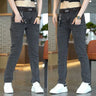 Korea Women Men Jeans Cargo Denim Pants Casual Blue Gray Y2K Streetwear Straight Jeans Male Trousers Womens Mens Clothing