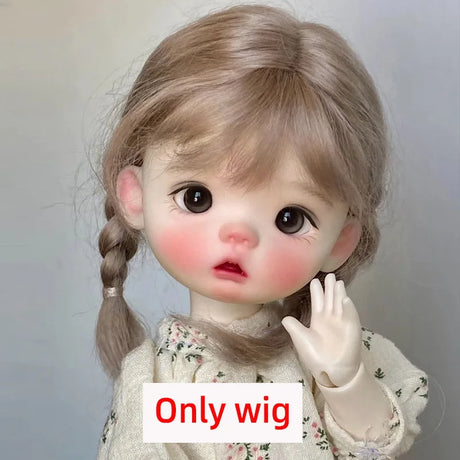 1/6BJD Wig Bangs Ponytail Curly Soft Mohair Wig Braids Suitable for 30cm DD SD Doll Wig Toy Accessories 6-7 Inches Hair