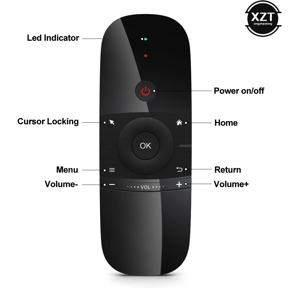 Wechip W1 Air Mouse 2.4G Wireless Keyboard Remote Control IR Remote Learning 6-Axis Motion Sense for Smart TV Android TV Box PC