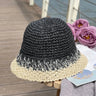 Gradient Straw Fisherman Hat Ladies Sweet Summer Sun Protection Simple Bucket Hat Temperament Elegant Wild Fashion Beach Sun Hat