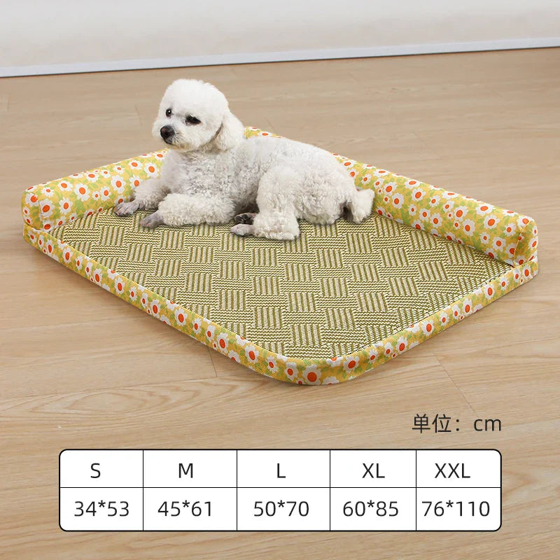 Indoor Washable Dog Kennell Cute Removable Cozy Habitats Light Weight Cool Mat Small Animal Waterproof Cama Gato Pets Supplies