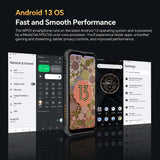 Oukitel WP23 Rugged Mobile Phones 6.52 Inch HD 10600 mAh Battery Smartphone Android 13 4GB+64GB 13MP Rear Camera Cellphone NFC