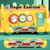 Baby Montessori Toys Whac-a-Mole Fishing Maze Puzzle Hammer Game Music Multifunctional Kids Bus Storage Box Educational Toys