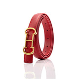 CHCH Women's Luxury New Leather Belt Fashion 2.5Cm Slim Fit Slim Waist Casual Business Belt 95-110CM