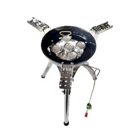 BRS-69 Camping Stove Burner Portable Foldable Dual Head Burner Stove Windproof Backpacking ButaneGas Stove Outdoor Cooking Tool