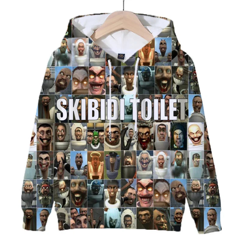 Hot Game Skibidi Toilet Print Hoodies Kids Cartoon Sweatshirts Tops Casual Boys Girls Pullovers Long Sleeve Children Sportwear