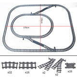 MOC Railway Track For Train Tracks Straight Curved Soft Rails Track Building Block Bricks DIY Trains Rail Boys Toys For Children