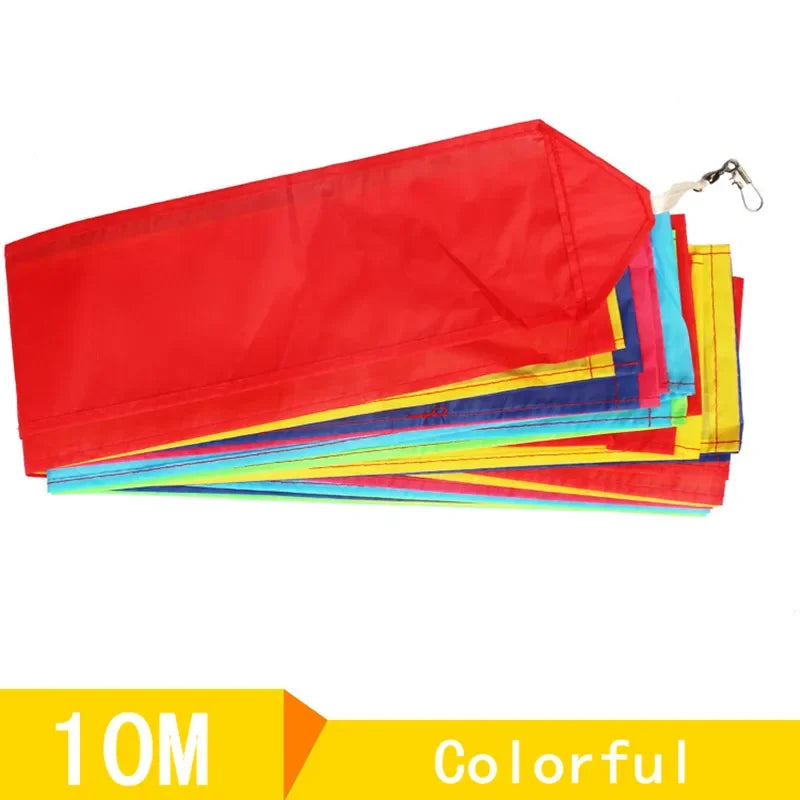 10M / 15M kite Tail Rainbow Triangle Stunt Kite Accessories Toy Children Outdoor Recreation Sports Kite Long Tail