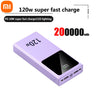 Xiaomi 200000mAh Power Bank Super Large Capacity 120w Super Fast Charging Portable External Battery Mobile Phone Accessories