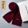 Fashion Classic Business Scarf Men Wool Scarf Soft Warm Thermal Muffler Casual Cashmere Knitted Shawl Male Autumn Winter No Box