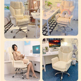 Comfortable fluffy Ergonomics Sofa Chair Home computers Bedroom Chair Single backrest live broadcast revolve office chair