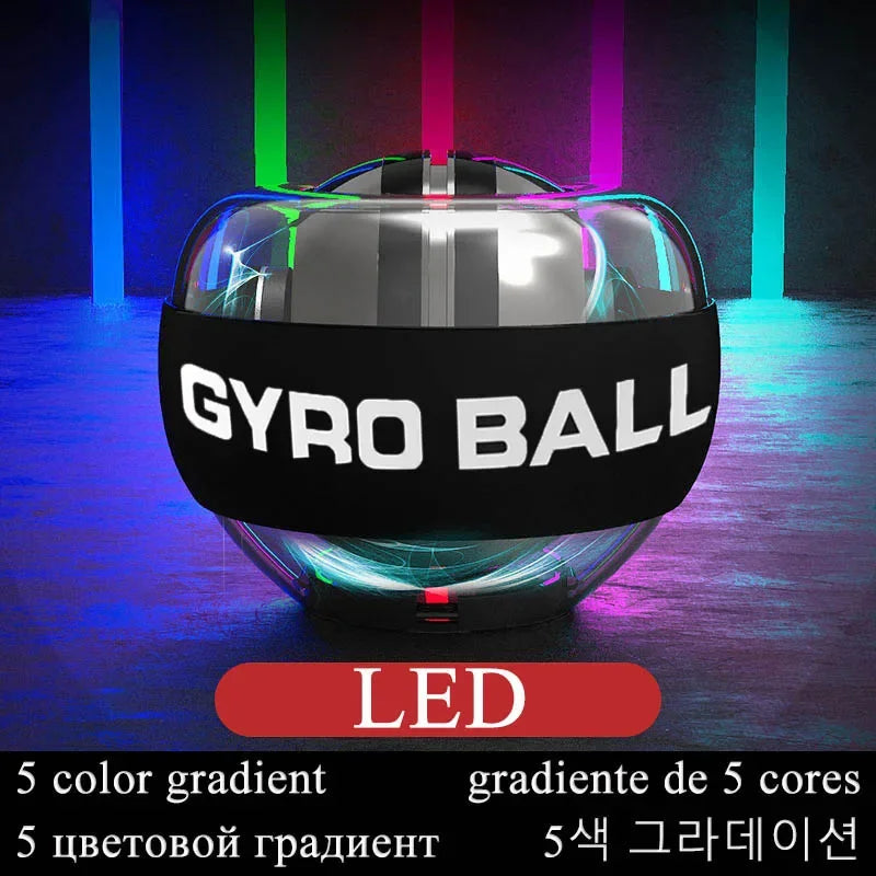 LED Automatic Light-emitting Gyro Wrist Force Handball Automatic Start Vibrating balls Gyroscope Gyroball Ball Power