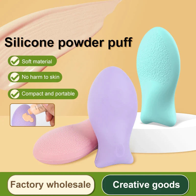 New Silicone Makeup Sponge Jelly Puff Makeup Do Not Eat Powder Puff Face Wash Makeup Puff Make Up Tool Beauty Accessories