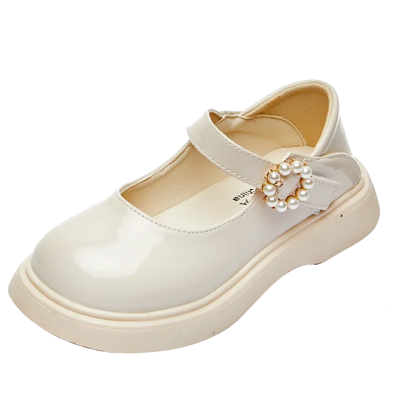 Toddlers Girls Leather Shoes Children‘s Party Flats for Kids Loafers Bowtie 4-9y 2023 New Arrival ZY95-96