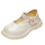 Toddlers Girls Leather Shoes Children‘s Party Flats for Kids Loafers Bowtie 4-9y 2023 New Arrival ZY95-96