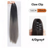 Ombre Color Straight Claw Clip On Ponytail Hair Extension Synthetic Ponytail Extension Hair For Women Pony Tail Hair Hairpiece