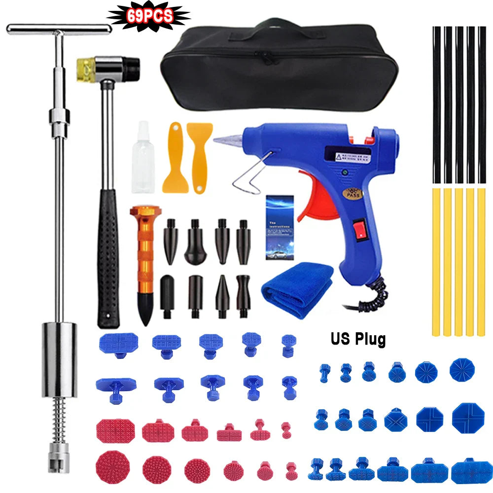 Auto Accessories Sheet Metal Dent Repair Tools Car Body Paintless Mix Size Suction Cup Puller Set Mechanical Workshop Hail Pit