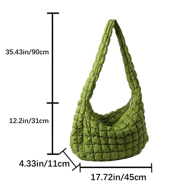 Quilted Padded Crossbody Bag for Women Pleated Bubbles Cloud Shoulder Bags Large Tote Bucket Designer Bag Ruched Handbags 2023