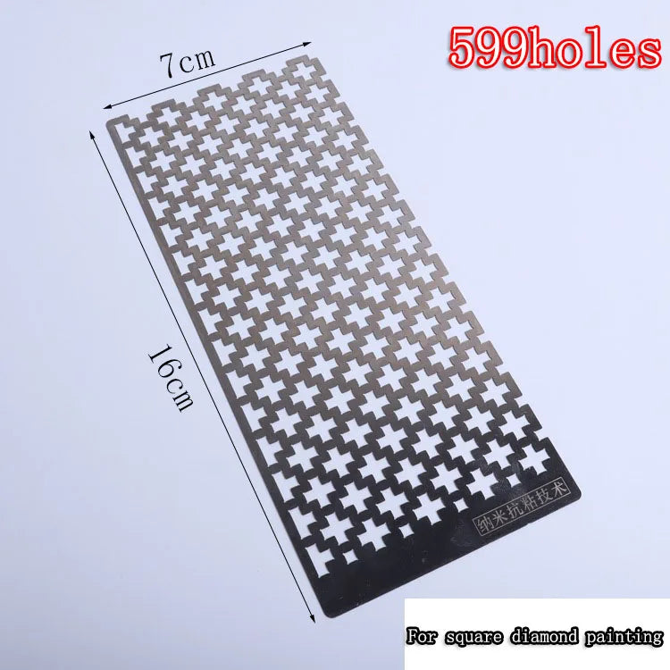 800/1020/2200holes Stainless Steel Ruler For Diamond Painting Embroidery Accessories DIY Drawing Ruler Blank Round Square Drills