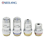 OSEELANG Microscope Objective Lens 4X 10X 40X 100X 195 Achromatic Objective Biological Microscope parts accessories