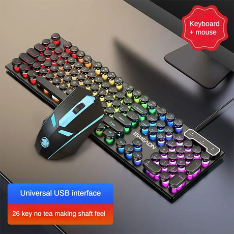 Cool Backlit Floating Button Design 104 Keys Waterproof And Dustproof Ergonomic Gamer Mouse And Keyboard And Headset Kit