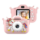 Children's Camera Unicorn Cartoon Digital Camera Animal Toy Take Pictures And Videos Play Games 48MP Children Mini Camera Gift