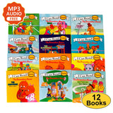 12Books/set Biscuit Series Phonics English Picture Books "I Can Read" Kids Education Toys For Children Pocket Reading Book