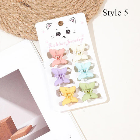 Hair Accessories For Women 6Pcs/Set Mini Crab Hair Clip Acrylic Hair Clips Hairpins Color Bangs Side Clips Popular Hair Catches