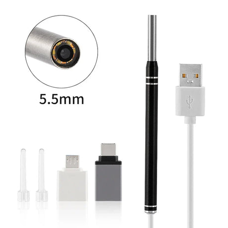 Smart Visual Earpick Endoscope Spoon Ear Cleaner Camera Otoscope Ear Wax Remover Earwax Removal Tool Support Android PC Type-c