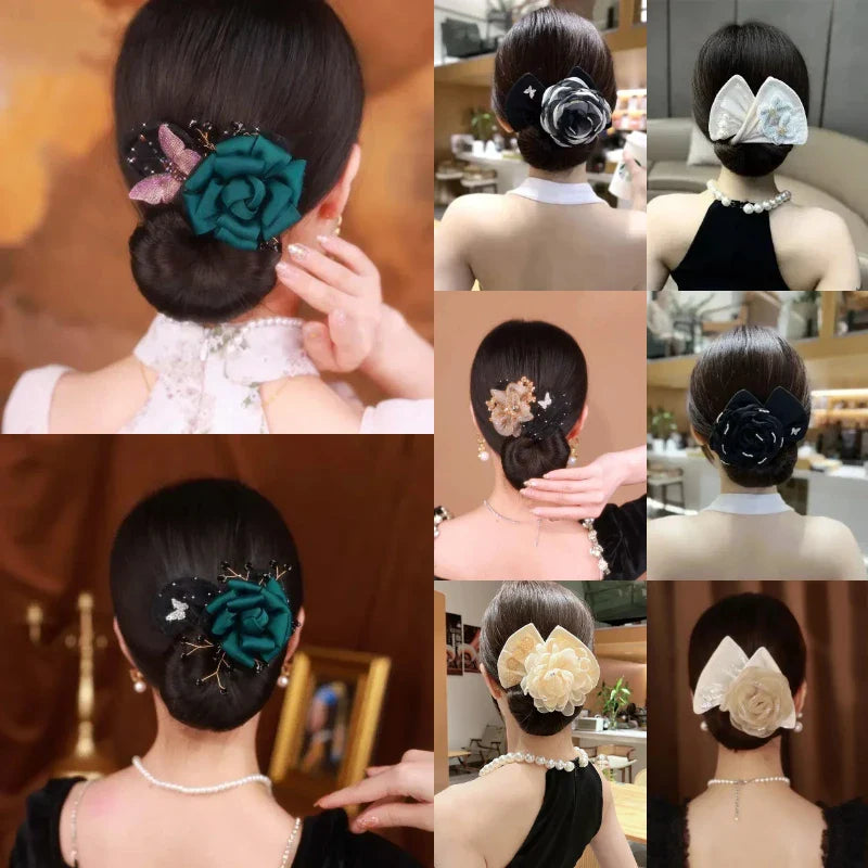 Headband Roller Hair Curler Donut Bun Maker Lazy Hairpin Tool Women's Bow Rabbit Ear Magic Hairstyle Ring Accessories Twisted