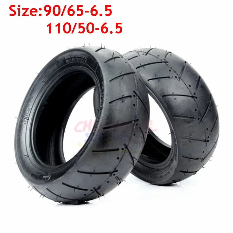 11 Inch Tubeless Tyre 110/50-6.5 90/65-6.5 Front Rear Tire for 38CC 47CC 49CC Mini Pocket Bike Gas Electric Scooter Wheel Parts