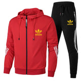 Men's Sets 2024 Spring Sportswear Fashion Casual Zipper Hoodie + Pants 2-piece Set Jogging Fitness Sports Men's Suit Clothing