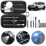 5Pcs Magnetic Pick-Up Tool Set Telescoping Pick Up Sticks 360 Swivel Inspection Mirror Magnetic Torch Flashlight Car Accessories