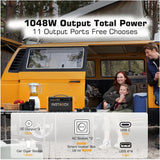 INSTABOX 600W Portable Power Station 444Wh IP23 Solar Generator Backup Battery For Camping RV Emergencies