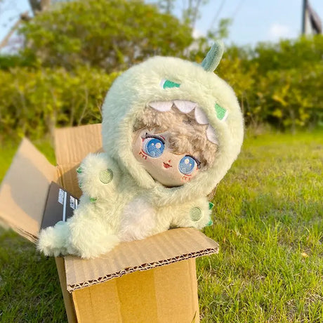 Doll Clothes for 20cm Idol Doll Outfit Accessories Green Dinosaur One-Piece Suit for Super Star Dolls Toys Collection Gift