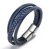 Trendy  Leather Bracelets For Men Multilayer Braided Rope Bracelets For Male Bracelets Jewelry Pulsera Hombre