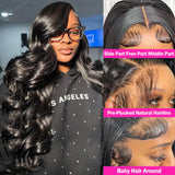 Luvin 250% Body Wave 13x6 HD Lace Front Human Hair Wigs 30 Inches Transparent 5x5 Glueless Ready To Wear 13x4 Lace Frontal Wig