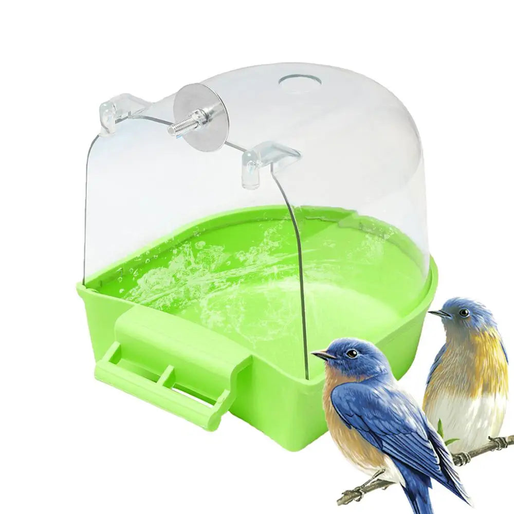 Parrot Bath Box Parrot Bathing Tub Box For Cage Parakeet Bird Cage Accessories Caged Bath Tube Shower Box For Parrots Conure