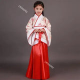 Traditional Chinese Lion Dance Costume Folk Dance Costume Hanfu Dress for Girl Kids Children Girls Lion Dance China Clothing