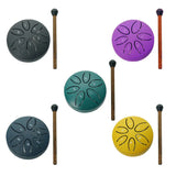 Mini Steel Tongue Drum 3 Inch 6 Notes Hollow Drum Music Drum Ethereal Drum Yoga Meditation Drum Percussion Instruments Kits