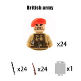 New WW2 Military Building Block Germany US British French Soviet Italian Action Figure Soldier Army Weapon Bricks Kids War Toys