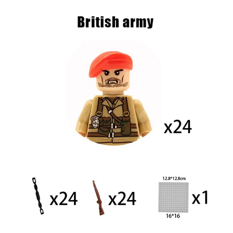 New WW2 Military Building Block Germany US British French Soviet Italian Action Figure Soldier Army Weapon Bricks Kids War Toys